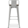 Buy Bar Stool - Industrial Design - Wood and Steel - 76cm - Stylix Light grey 60150 in the United Kingdom