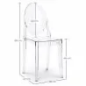 Pack of 2 Transparent Dining Chairs - Victoria Queen image 7