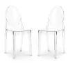Pack of 2 Transparent Dining Chairs - Victoria Queen image 7
