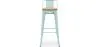 Bar Stool with Backrest - Industrial Design - Wood & Steel - 76cm - New Edition - Stylix image 7