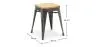 Industrial Design Bar Stool - Wood & Steel - 45cm - New Edition - Stylix image 7