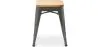 Industrial Design Bar Stool - Wood & Steel - 45cm - New Edition - Stylix image 7