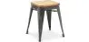 Industrial Design Bar Stool - Wood & Steel - 45cm - New Edition - Stylix image 7