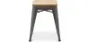 Industrial Design Bar Stool - Wood & Steel - 45cm - New Edition - Stylix image 7