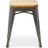 Buy Industrial Design Bar Stool - Wood & Steel - 45cm - New Edition - Stylix Green 60153 - in the UK