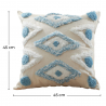 Buy Boho Bali Style Cushion - Cover and Filling Included - Mawi Blue 60156 in the United Kingdom