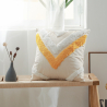 Buy Boho Bali Style Cushion - Cover and Filling Included - Esha Yellow 60158 in the United Kingdom