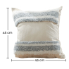 Buy Boho Bali Style Cushion - Cover and Filling Included - Kalinda Grey 60160 in the United Kingdom