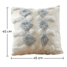 Buy Boho Bali Style Cushion - Cover and Filling Included - Nesa Grey 60166 in the United Kingdom