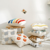 Buy Square Cotton Cushion Boho Bali Style (45x45 cm) cover + filling - Reyune Orange 60171 in the United Kingdom