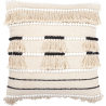 Buy Boho Bali Style Cushion - Cover and Filling Included - Juno White 60184 - in the UK
