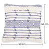 Buy Boho Bali Style Cushion - Cover and Filling Included - Lana Blue 60186 with a guarantee