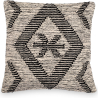 Buy Boho Bali Style Cushion - Cover and Filling Included -  Rita Black 60192 - in the UK