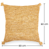 Buy Boho Bali Style Cushion - Cover and Filling Included - Carmel Cream 60217 with a guarantee