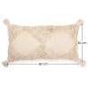 Buy Boho Bali Style Cushion - Cover and Filling Included - Doris Cream 60220 home delivery