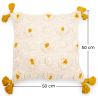 Buy Boho Bali Style Cushion - Cover and Filling Included - Isla Yellow 60222 home delivery