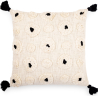 Buy Boho Bali Style Cushion - Cover and Filling Included - Eleanor Black 60223 - in the UK