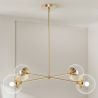 Gold Ceiling Lamp - Design Pendant Lamp - 4 arms - Luba image 7