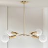 Gold Ceiling Lamp - Design Pendant Lamp - 4 arms - Retan image 7