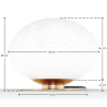 Buy Table Lamp - Designer Living Room Lamp - Crystal Ball - Bale Gold 60238 - prices
