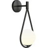 Buy Black Wall Lamp - Globe Shade - Tear Black 60240 at Privatefloor