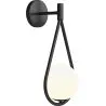 Black Wall Lamp - Globe Shade - Tear image 7