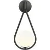 Black Wall Lamp - Globe Shade - Tear image 7