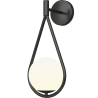 Buy Black Wall Lamp - Globe Shade - Tear Black 60240 - prices