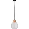 Wood and Glass Ceiling Lamp - Design Pendant Lamp - Bumba image 7
