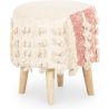 Round Pouf Stool - Boho Bali Style - Batty  image 7