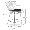 Buy Metal Grid Design Bar Stool - Lived Black 16447 with a guarantee