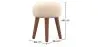 Round Stool Upholstered in Fabric - Boho Bali Style - Hiwal image 7