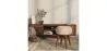 Round Stool Upholstered in Fabric - Boho Bali Style - Hiwal image 7
