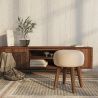 Round Stool Upholstered in Fabric - Boho Bali Style - Hiwal image 7