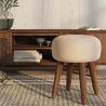 Round Stool Upholstered in Fabric - Boho Bali Style - Hiwal image 7