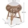 Rattan Bar Stool - Boho Bali Style - Lera image 7