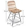 Dining Chair in Rattan - Boho Bali Style - Prena image 7