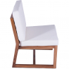 Buy Wooden Lounge Chair - Boho Bali Style Design Chair - Glan White 60299 in the United Kingdom