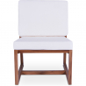 Buy Wooden Lounge Chair - Boho Bali Style Design Chair - Glan White 60299 - in the UK