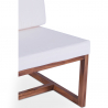 Buy Wooden Lounge Chair - Boho Bali Style Design Chair - Glan White 60299 home delivery