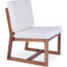 Buy Wooden Lounge Chair - Boho Bali Style Design Chair - Glan White 60299 - in the UK