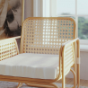 Buy Rattan Lounge Chair - Design Chair - Boho Bali - Qawa White 60300 at Privatefloor