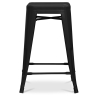 Buy Bar Stool - Industrial Design - Matte Steel - 60cm - New edition - Stylix Black 60324 - in the UK