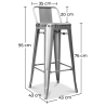 Buy Bar Stool with Backrest - Industrial Design - 76cm - New Edition - Stylix Steel 60325 with a guarantee
