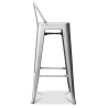 Buy Bar Stool with Backrest - Industrial Design - 76cm - New Edition - Stylix Steel 60325 at Privatefloor