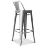 Bar Stool with Backrest - Industrial Design - 76cm - New Edition - Stylix image 7