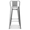 Bar Stool with Backrest - Industrial Design - 76cm - New Edition - Stylix image 7