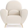 Armchair with Armrests - Upholstered in Boucle Fabric - Belise image 7