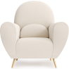 Buy Armchair with Armrests - Upholstered in Boucle Fabric - Belise White 60329 - in the UK
