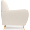 Buy Armchair with Armrests - Upholstered in Boucle Fabric - Belise White 60329 - in the UK